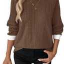 Apoou Women's Long Sleeve Shirts Crewneck Casual Tops Loose Fit Tunic Spring Fashion 2026 Blouses & Clothing, XL