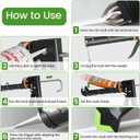 Professional Caulk Gun Kit with Caulk Remover & Silicone Sealant - 5 in 1 Caulking Tool Set for Caulking Removal, Includes Caulking Gun Tool, Silicone Scraper