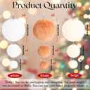 54 Pcs Fur Christmas Ornaments 3 Size 1.2", 2", 3.2" Neutral Furry Christmas Balls Ornaments Faux Fur Pom Poms Xmas Tree Hanging Decor for Party Supplies Home Wall Wreath Holiday Decor