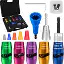 Wire Stripper for Drill, 6/8/10/12/14 AWG Wire Twister Tool for Drill, New Upgrade Drill Wire Stripper and Twister Kit, Wire Stripper Tool, Wire Stripping and Twisting Tool, Electrician Tools Set (Black)