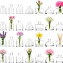 Glass Bud Vase Set of 28 Pcs, Small Clear Bud Vases for Flowers, Vintage Vases for Centerpiece Table Wedding Decorations Home Decor Glass Bottles for Birthday Party Anniversary