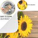 Dish Drying Mat Sunflowers On Wooden, Absorbent Reversible Flowers Drying Mat Dishes Pad Dish Mats for Drying for Kitchen Counter Decor 18x24 Inch