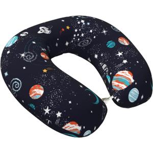 Memory Foam Travel Pillows for Airplanes - Soft Galaxy2 U Shaped Plane Neck Pillow for Sleeping for Traveling, Car, Train, Napping, and Home, Washable