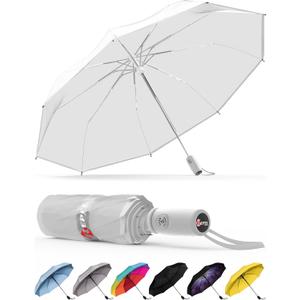 REPEL Windproof Travel Umbrella - Compact & Withstands Winds up to 85MPH , Strongest Premium Auto Folding Umbrella for Rain and Sun - Durable, Light & Portable for Women & Men , Fits Backpack & Cars