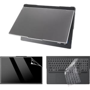 Frosted Transparent Laptop Case for Legion Pro 5 16IRX9/16ARX8/16IRX8 Shookproof Hard Shell Case+Screen Film+Keyboard Cover 4-in-1 Set