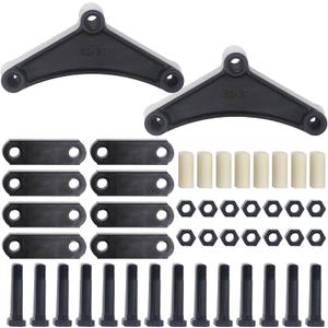 Trailer Shackle Kit, Trailer Axle Equalizer Shackle Kit, Tandem Axle Trailer Shackles Equalizers Kit for Double Eye Leaf Springs 3500 lbs-5200 lbs Axles (14 Bolts & 14 Nuts)