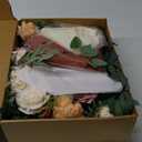 Ling's Moment Fall Artificial Wedding Arch Flowers Kit Pack of 4, 2pcs Hanging Flower Arrangement 2pcs Drapes Ceremony Rose Arbor Backdrop Brunt Orange Terracotta Floral Party Autumn Outdoor Decor