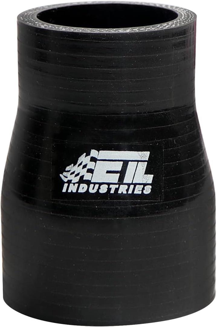 ID 1.5" to 2", Length 3" Silicone Reducer Straight Coupler Hose, 4-Ply Reinforced Universal Intake Reducer Intercooler Pipe Black