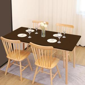 SereneGrace Elastic Table Cloth, 36x60 Inch Reusable Spandex Fitted Stretch 4-Foot Rectangle Table Cover for Dining Room, Banquets, Events, Craft Displays, Parties, Picnic, Windproof, Brown