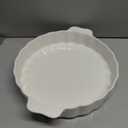 Ceramic Pie Pan For Baking,13Inch Round Baking Dish With Double Handle,Pie Plate With Ruffled Edge-Microwave, Dishwasher, and Oven Safe