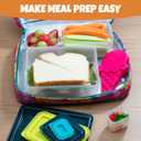 Bentology Snack Buddies - Mini Bento Snack Lunch Box w 4 Portion Control Meal Containers and Lids - BPA, PVC Free, Food Safe  On-the-Go lunchbox - Pink (1 Count)