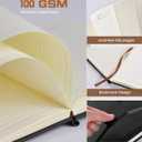 Lined Journal Notebook for Women Men,256 Pages A4 Large Hardcover Leather Journals for Writing,Travel,Business,Work,School,College Ruled Notebooks for Note Taking, Diary Notepad 8.6"11" (Black)