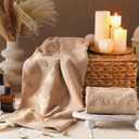 SmoothNovelty 2 Pcs Bear Hand Towels for Bathroom, Brown Cabin Bear Woodland 100% Cotton Absorbent Jacquard Weave Decorative Towels for Bathroom Kitchen Decor Gift, 13.7 x 29.5 Inch
