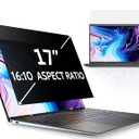 Peslv 17 Inch Laptop Privacy Screen Compatible With Lenovo Hp Dell Acer Asus Thinkpad Xps, 16:10 Aspect Removable Anti Glare Blue Light Filter Protector, 17inch Computer Monitor Security Shield
