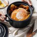 LE TAUCI 3 Quart Ceramic Dutch Oven - Lightweight, Non-Toxic, No Seasoning Needed- Oven, Microwave & Dishwasher Safe, Dutch Oven Pot with Lid for Sourdough, Soup & Stew, Midnight Blue