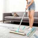 Carpet Rake for Pet Hair RemovalUpgraded 3 in 1 Reusable Carpet Scraper Pet Tool Kit, Adjustable Handle for Deep Clean Dog & Cat Hair Remover, Lint Remover Scraper for Carpets, Mats, Rugs, Car&Couch