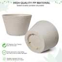 18 inch Big Plant Pots, 2 Pack Large Round Planters for Outdoor Plants, Porch, Patio, Backyard, Durable Plastic Flower Pots, Modern Dcor for Tall Plants, Flowers, White