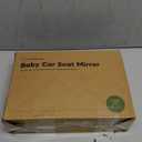 KeaBabies Baby Car Seat Mirror - Wide Shatterproof Backseat Infant Car Mirror for Baby Rear Facing, Crystal Clear View, Travel Accessories, Easy Install & Adjust for Removable Headrest (Matte Black) (Large 11.5 x 7.5")