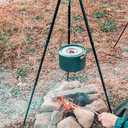 BORDSTRACT Camping Tripod, Heavy-Duty Steel Cooking Tripod, Plug in Design, Adjustable Camp Tripod, Campfire Cooking Equipment