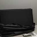 REEVAA 2.0 Hard Bottom Back Seat Extender for Heavy-Duty Dogs, Dog Car Seat Cover with Cushion Sponge, Waterproof Dog Hammock with Mesh Window for Car, Universal Fits for SUV/Small Truck, L, Black