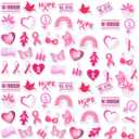 Memorywuu 120 Pcs Breast Cancer Awareness Pins Bulk Lapel Acrylic Pin Women Backpack Brooch Colorful Pins Gifts for Party Decoration