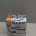 Mommy's Helper | Inflatable Under The Sea Baby Bathtub, Collapsible Safe Baby Bath Tub with Anti-Sliding Saddle Horn Seat, Must Have Travel Toddler Bath, Portable Bathtub Recommended Months 6 to 24 (Blue, White)