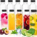 Goiio 5 Pieces 17 OZ Plastic Juice Bottles Empty Clear Containers with Tamper Proof Lids for Juice, Milk and Other Beverage