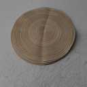 SHACOS 15 inch Round Braided Placemats Set of 6 Non Slip Heat Resistant Cotton Polyester Table Mats Washable Place Mats for Dinner Party Table Decoration (Beige, 6)
