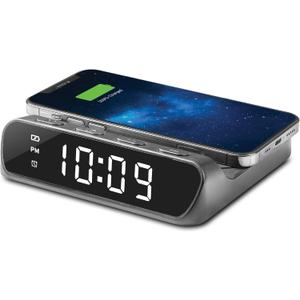 Timex Alarm Clock with Wireless Charger for iPhone, Android, and AirPods - Black (TW14B)