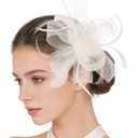 Fascinators Hats for Women, Tea Party Hat Headpiece Hair Accessories for Wedding Cocktail Church