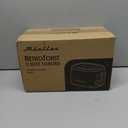 MELLERHOME Retro Toaster 2 Slice, 7 Browning Levels, 3 Functions (Reheat, Defrost, Cancel), Stainless Steel Features, Removable Crumb Tray, Under Base Cord Storage, Black