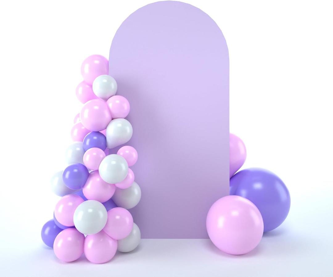 bricia Wedding Arch Backdrop Stand Cover, 6.6FT Double Sided Stretchy Arch Cover Fitted Wedding Birthday Party Banquet Decoration (Lavender 79.2''Lx39.6''W) bricia Wedding Arch Backdrop Stand Cover, 6.6FT Double Sided Stretchy Arch Cover Fitted Wedding Birthday Party Banquet Decoration (Lavender 79.2''Lx39.6''W)