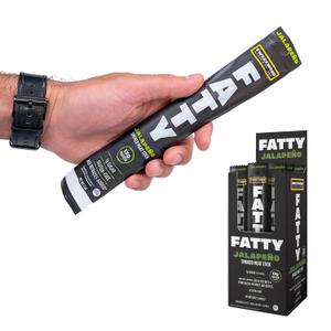 FATTY Meat Sticks, Made with Grass Fed Beef, Pork Raised Without Antibiotics, 13g Protein Per Serving, Jalapeno, Stocking Stuffer, 2 oz. (Pack of 20)