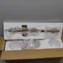 WOSHITU Bathroom Vanity Light Fixtures: 23.3 Inch Modern Brushed Gold Bathroom Light Fixtures Over Mirror with Clear Glass Shade, 3-Light Bathroom Lights Above Mirror