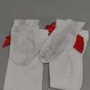 Parma77 Women's Satin Bow Stockings, Thigh High Stockings with Bows Over The Knee Socks, Thigh High Over Knee Stocking, Red