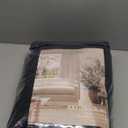 100 Inch Floor Length Linen Blackout Curtains for Bedroom Pinch Pleated Full Black Out Thermal Insulated Window Drapes Light Blocking Double Layer Soundproof 100 Inch Black Curtain 2 Panels Set