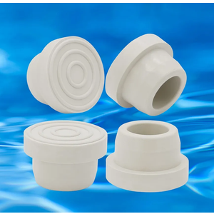 Pool Ladder Bumpers for Inground Pool - Inside Pool Ladder Rubber End Plugs White Fit 1.9" Inner Diameter Ladder Tubing for Protect Swimming Pool Liner, Rubber Ladder Foot Cover - 4 Packs