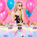 SelfTek 98 PCS, Happy B-irthday Decorations, Birthday Party Decorations Set - Birthday Banner, Plates, Napkins, Tablecloth, Forks, Fans Party Decor Serves 24 Guests