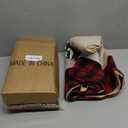 XAMSHOR 48 Inches Burlap Christmas Tree Skirt with Red and Black Plaid Border Embroidered Tree Skirt Decor for Xmas Decorations