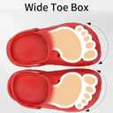 Toddler Kids Clogs for Boys Girls Comfortable Slip on Sandals Beach Pool Slipper, Size 17 (Red)