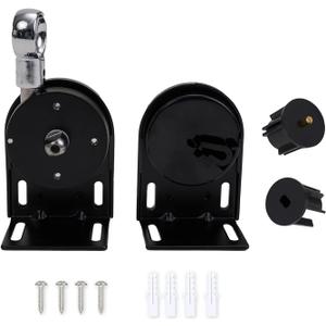 Universal Replacement, mounting Bracket for Indoor/Outdoor Sun Blinds, Roller Shade Connector (Black Cordless Stand) (cordless bracket + 38 mm clutch plug)