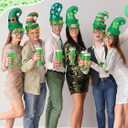 St. Patrick's Day Party Favors Hat Accessories Set for Adults Green Leprechauns Felt Hats Shamrocks Sunglasses (Pack of 2)