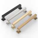 9BUILD 20 Pack 5 Inch Champagne Bronze Cabinet Handles - Dresser & Kitchen Pulls