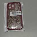 RUMDEY Retro Flower Floral Phone Case for iPhone 16 Pro Max 6.9", Cute Aesthetic Vintage Pattern Design Burgundy Wine Red Case Women Girly Cover Full Camera Lens Protective Shockproof Soft TPU Funda