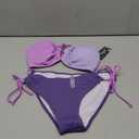 Blooming Jelly Womens Sexy 2 Piece Bikini Sets Cheeky High Cut Bathing Suit Color Block Textured U-Wire Swimsuits 2026. M