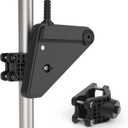 Adjustable Pole Clamp Transducer Mount Compatible with Lowrance Eagle Eye 9 - for 20-50mm Fits Round Pole , Easy Installation - Sturdy and Durable (Black)
