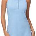 Pdbokew Women's Racerback Golf Shirt Long Tank Tops Sleeveless Polo Shirt XL