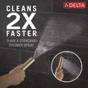 Delta 2-Setting Brushed Gold Wall Mount Handheld Shower Head with ProClean Spray, Hand Held Shower Head and Hose with High Pressure Spray, Lumicoat Champagne Bronze 51537-CZ-PR