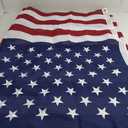 American Flag 4x6 ft 100% Cotton, US Flag USA Banner with Embroidered Stars, Sewn Stripes, Durable United States Flags, Only Indoor Use House Flags