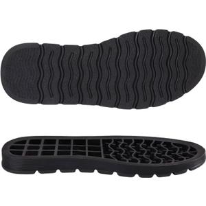 CHGCRAFT Shoe Replacement Rubber Soles for DIY Shoes 1 Pair Rubber Full Out Sole Wear Resistant Shoes Sole Raised Shoes Sole for Work Shoes and Boots, Black, 266x100mm